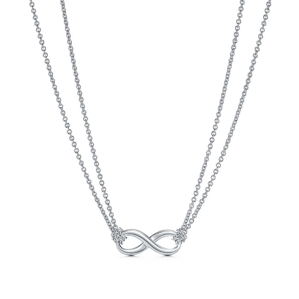 Tiffany silver infinity necklace